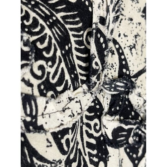 Retro Floral Jacket L Black Textured Abstract Artsy Funky Chic Edgy Classic Chic - Picture 8 of 13